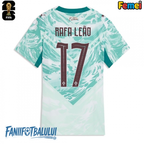 Portugalia Rafael Leao #17 Echipament de Fotbal Replică Mondial 2026 Femei Deplasare Portugalia Rafael Leao #17 Echipament de Fotbal Replică Mondial 2026 Femei Deplasare